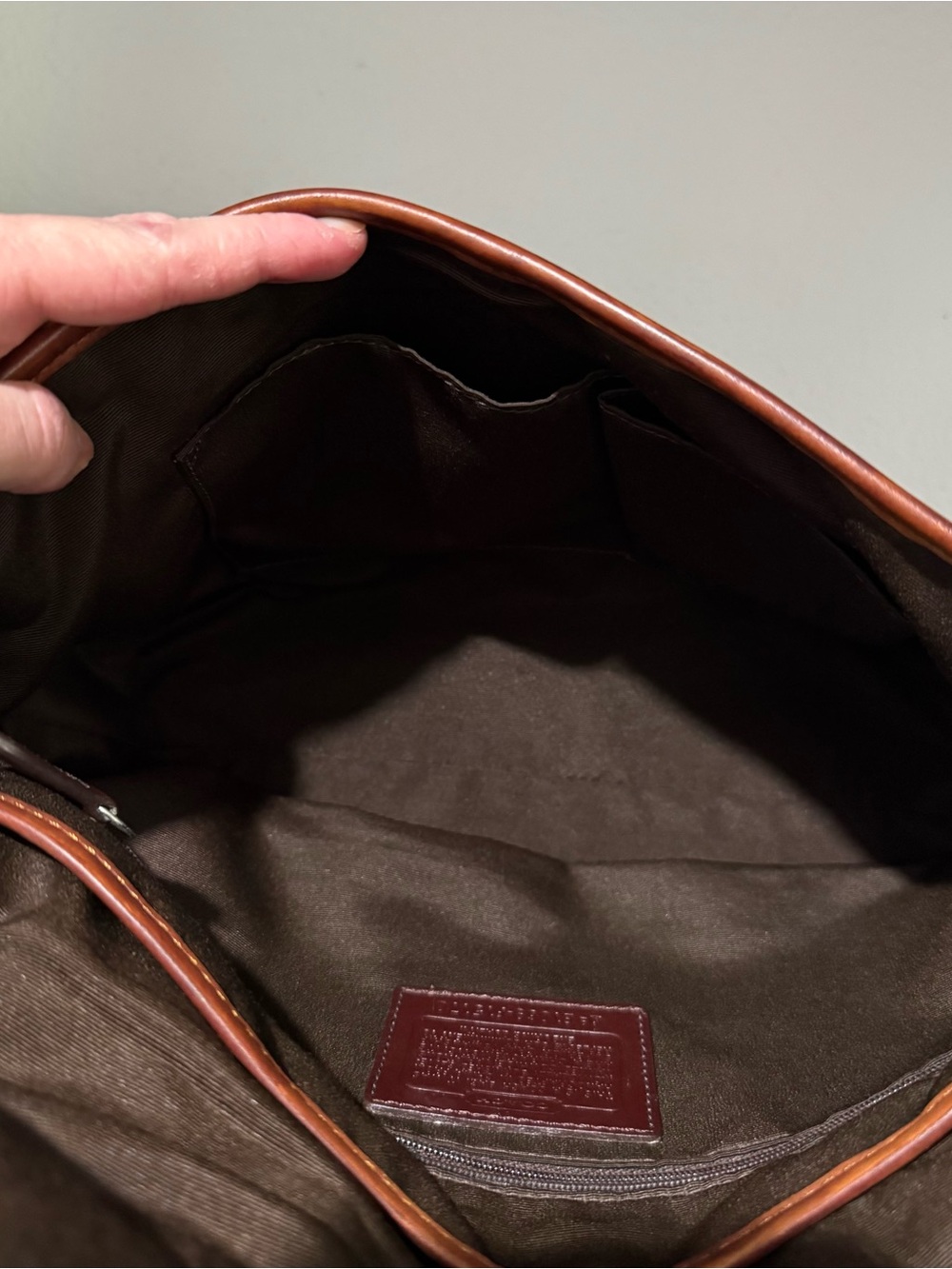 Coach Brown Leather Shoulder Bag - Picture 5 of 6
